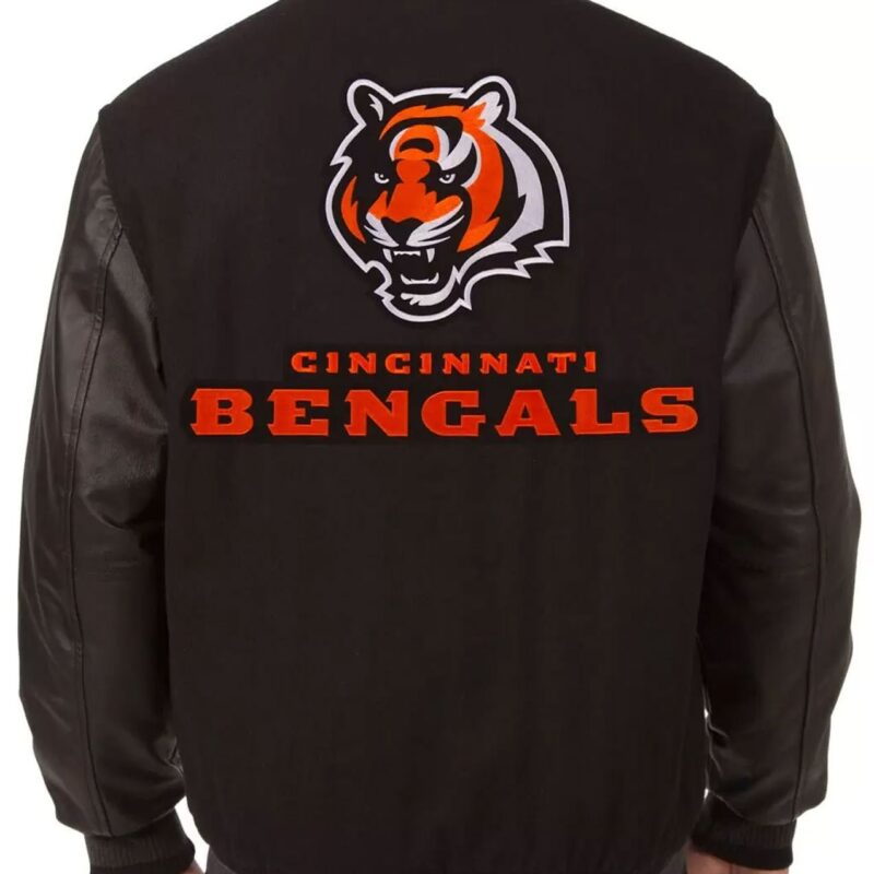Cincinnati Bengals Black Letterman Jacket