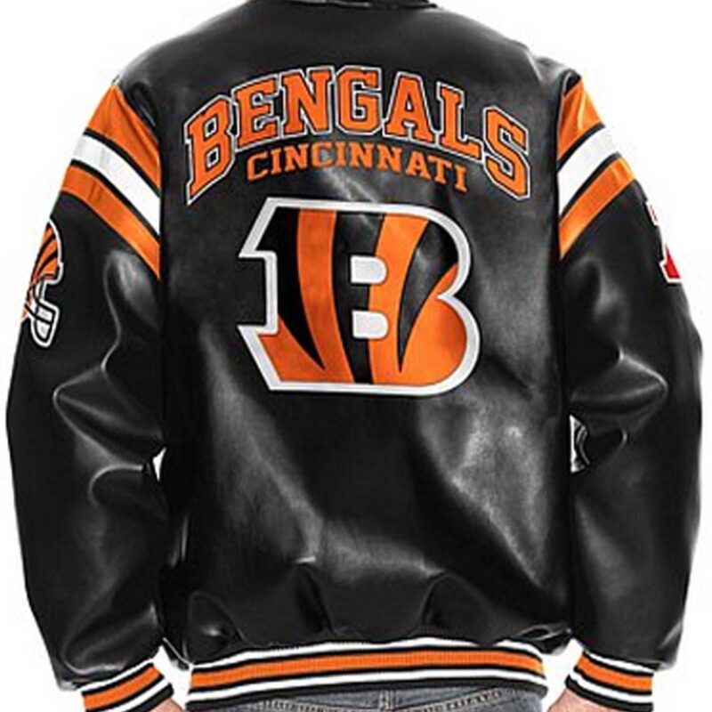 Cincinnati Bengals Leather Varsity Jacket