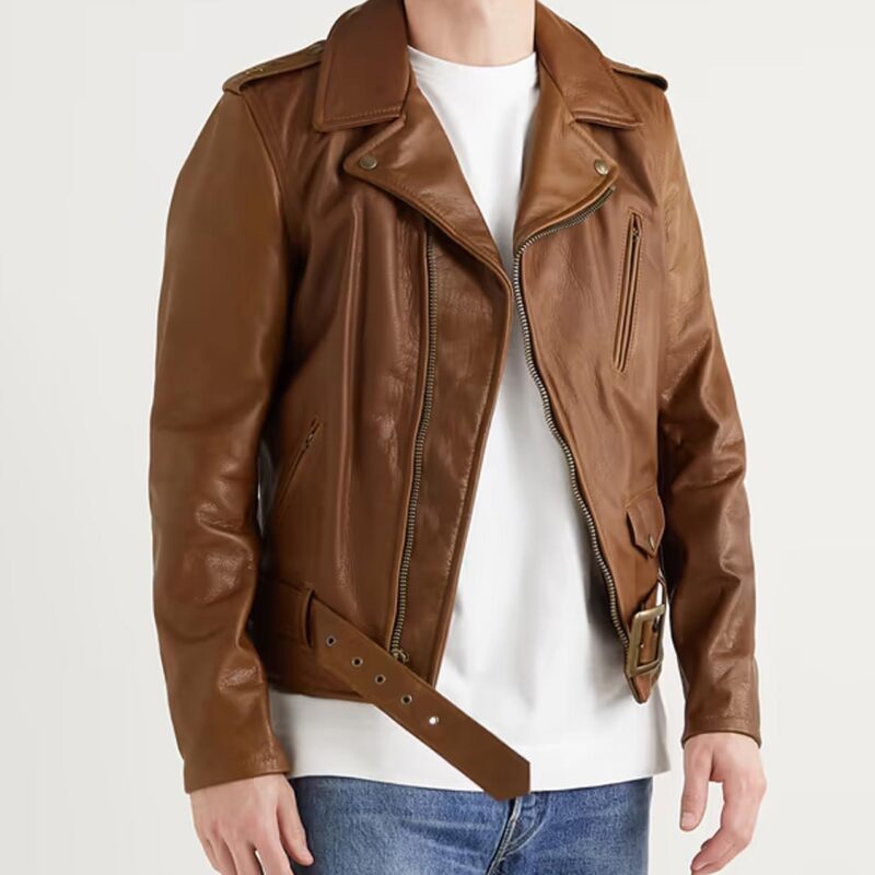 Men’s Classic Perfecto Motorcycle Leather Jacket