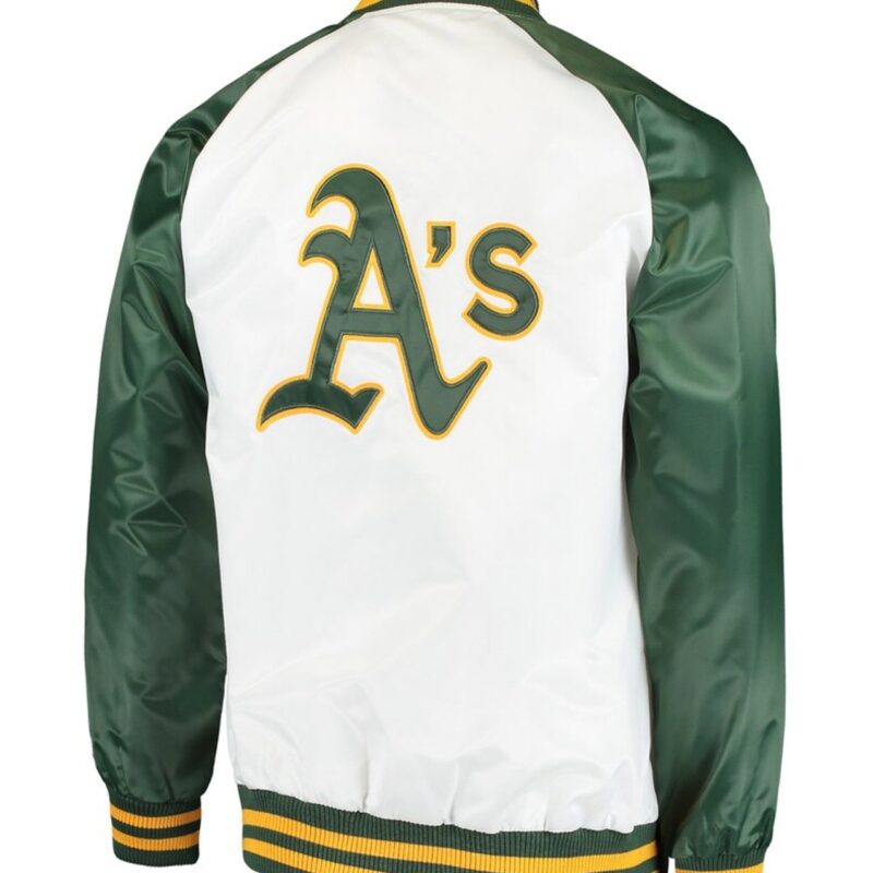 Clean-Up Hitter Oakland Athletics White and Green Jacket
