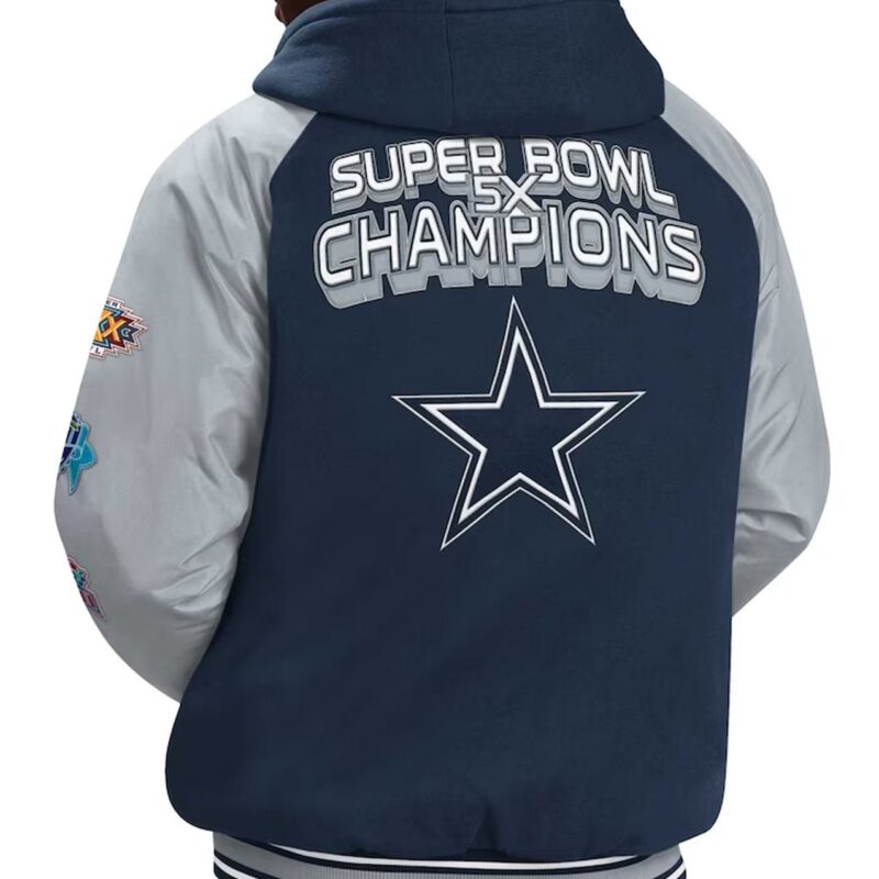 Dallas Cowboys 5X Super Bowl Champions Varsity Jacket