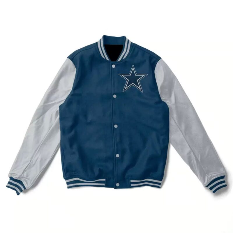 Dallas Cowboys Gray and Blue Varsity Jacket