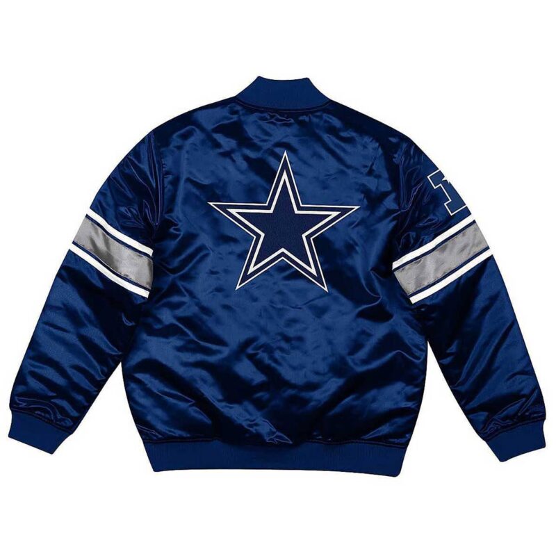 Dallas Cowboys Heavyweight Navy Blue Satin Jacket