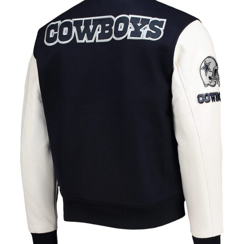 Dallas Cowboys Navy and White Varsity Jacket