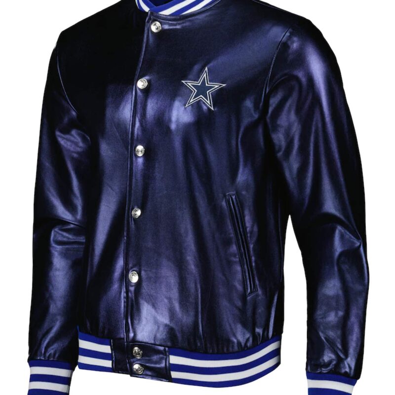 Dallas Cowboys Metallic Navy Jacket