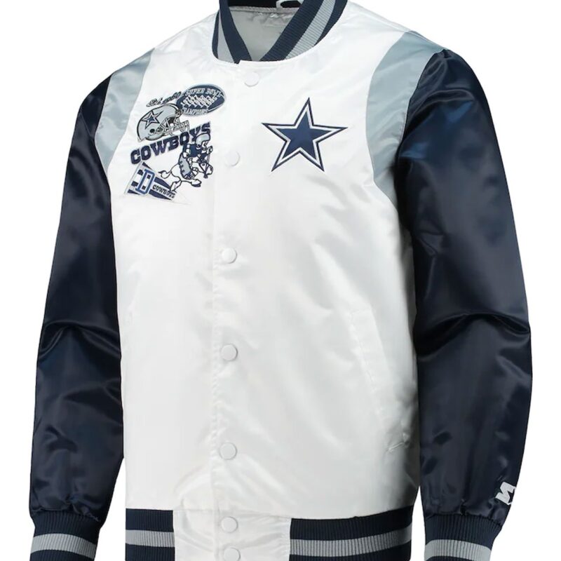 Retro The All-american Dallas Cowboys White/Navy Jacket