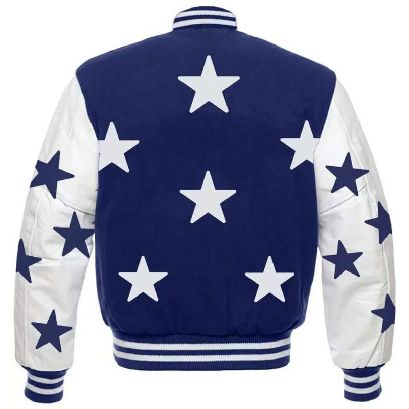 Dallas Cowboys Star Royal Blue and White Varsity Jacket