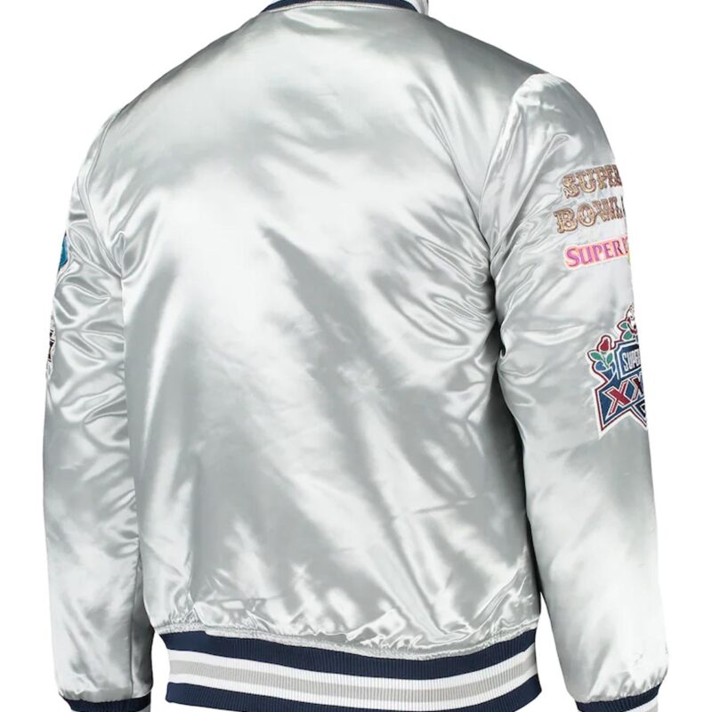 Dallas Cowboys Silver Satin Jacket