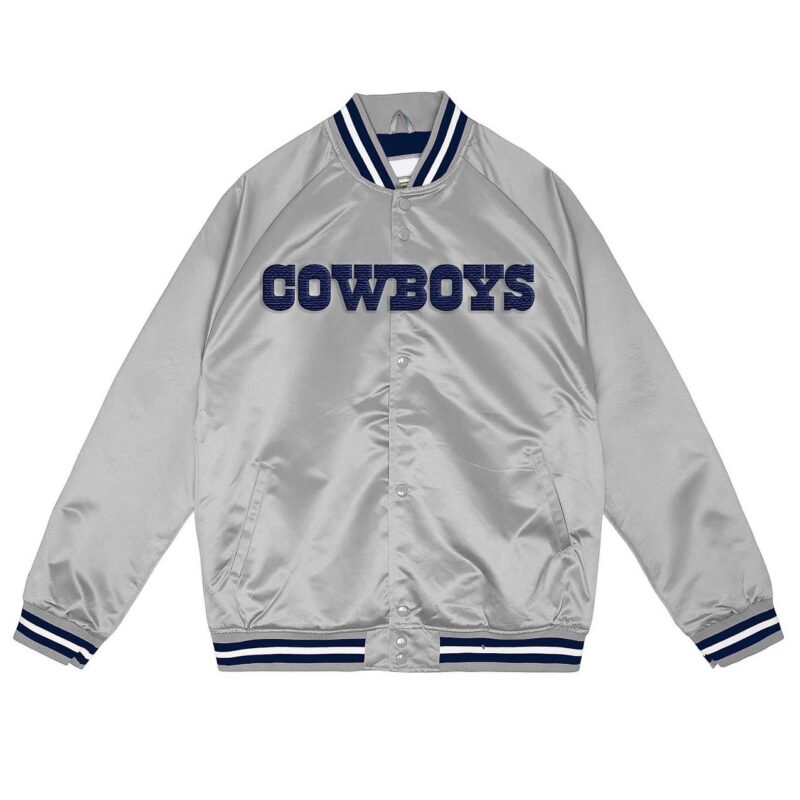 Silver Dallas Cowboys Lightweight Satin Jacket