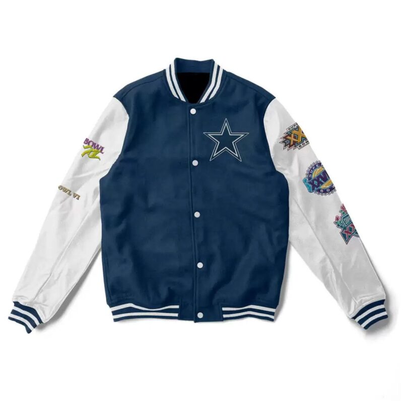 Super Bowl 5x Champions Dallas Cowboys Varsity Jacket