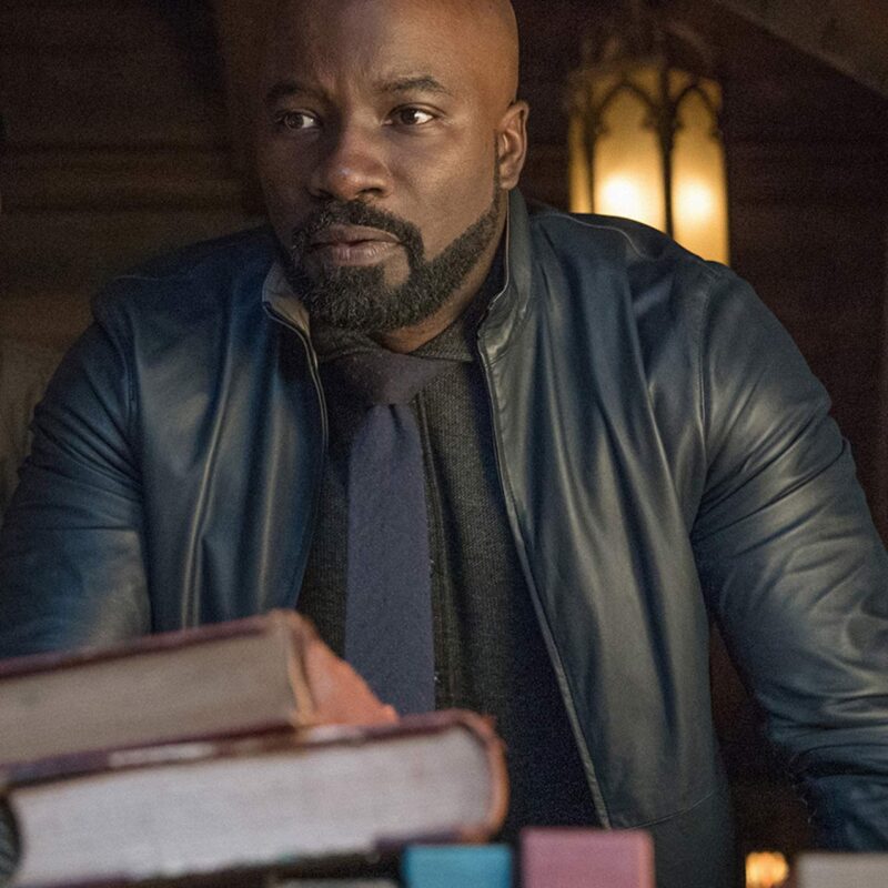 Evil Mike Colter Blue Leather Jacket