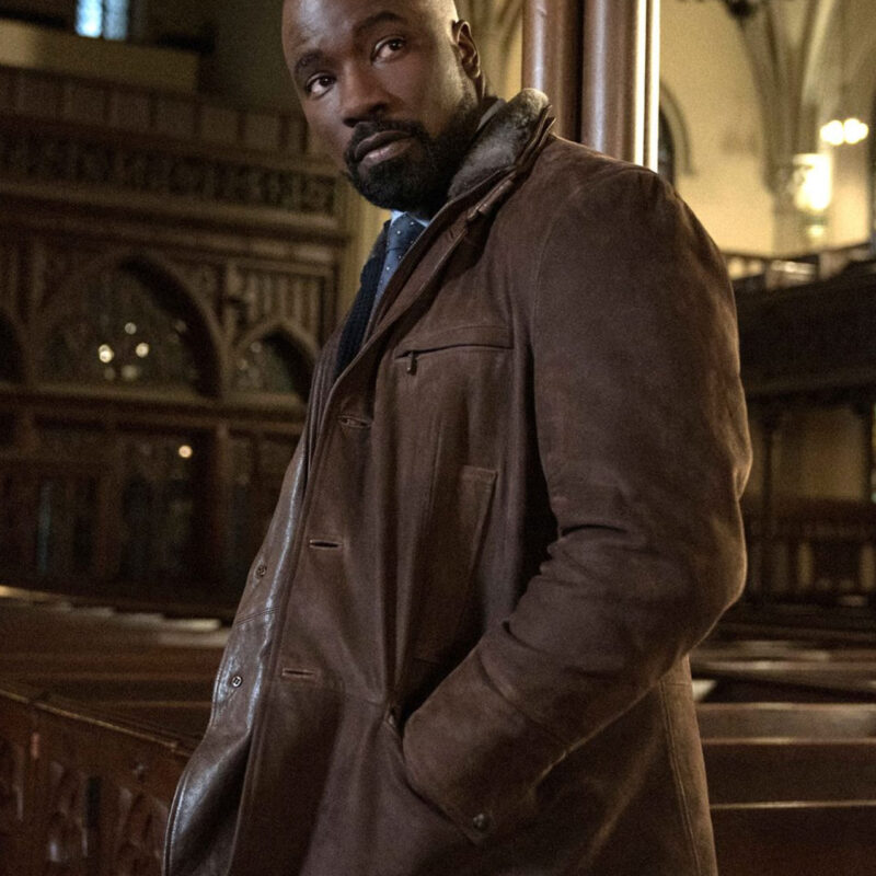 Mike Colter Evil Leather Coat