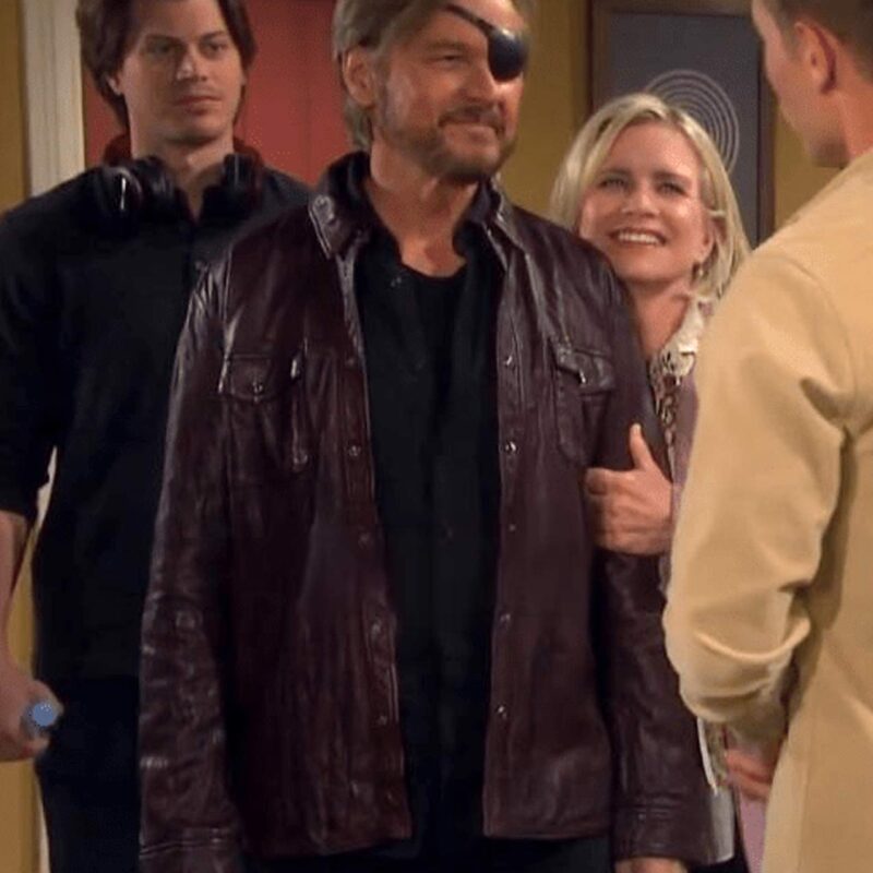 Days of Our Lives Stephen Nichols Burgundy Leather Shirt