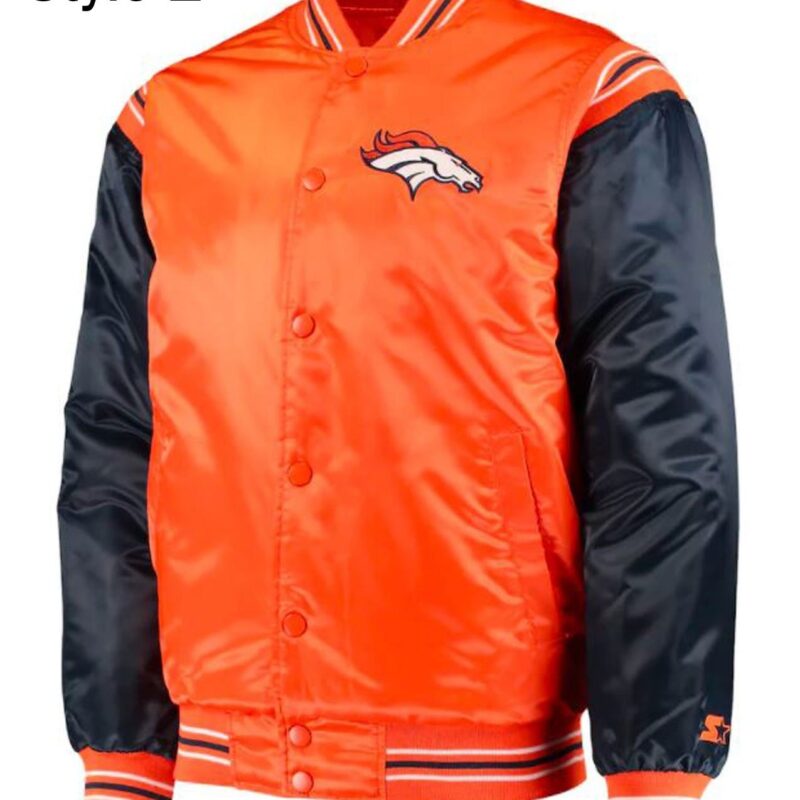 Starter Denver Broncos Blue and Orange Jacket