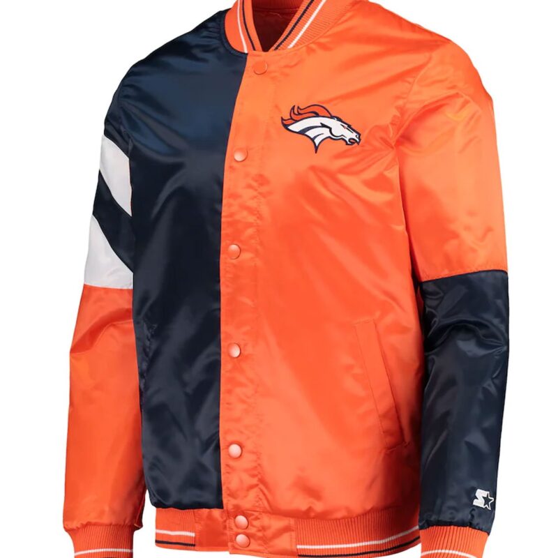 Starter Denver Broncos Blue and Orange Jacket