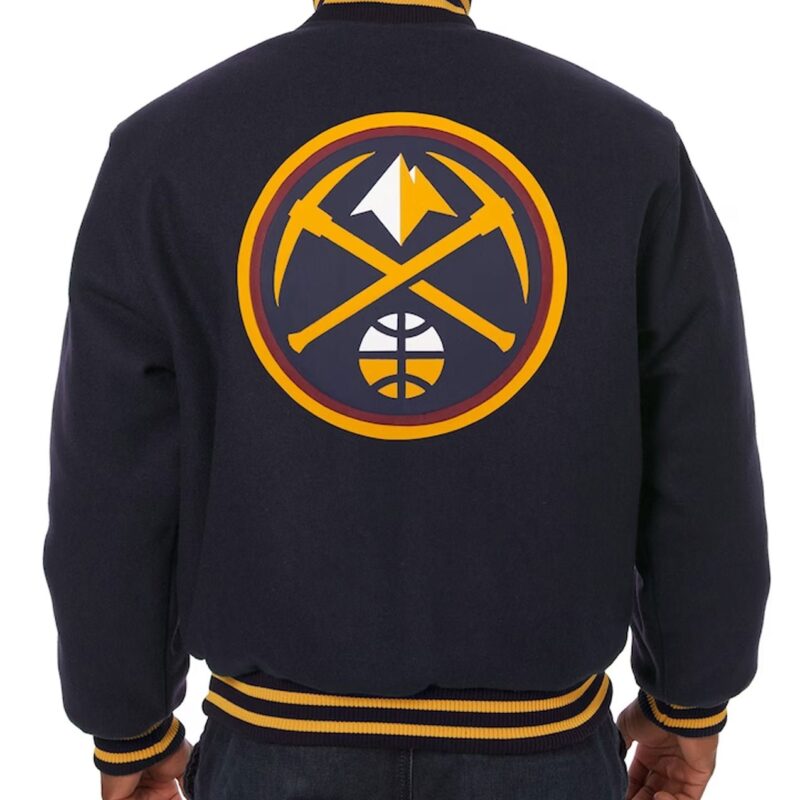 Denver Nuggets Navy Varsity Wool Jacket