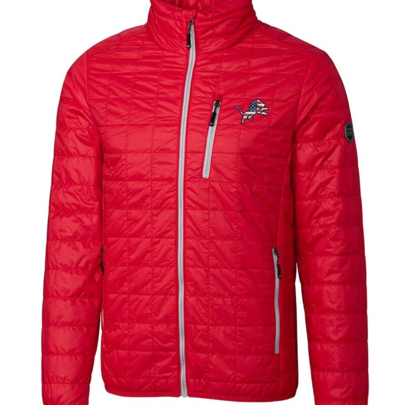 Detroit Lions Americana Rainier Puffer Red Jacket