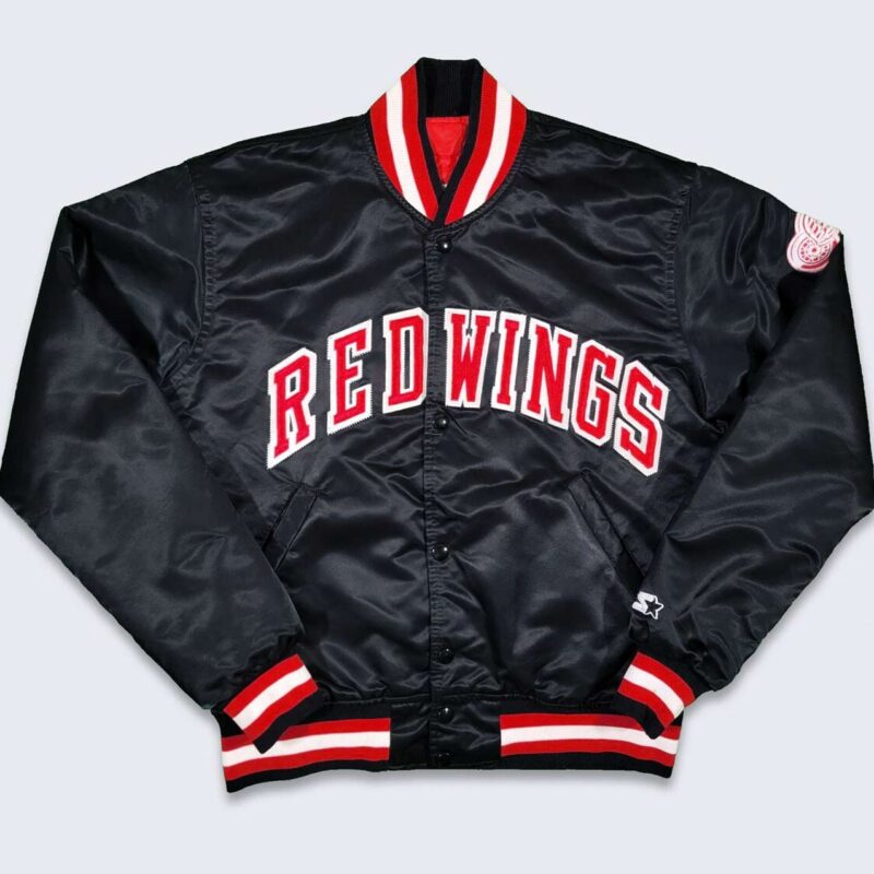 80’s Detroit Red Wings Black Bomber Jacket