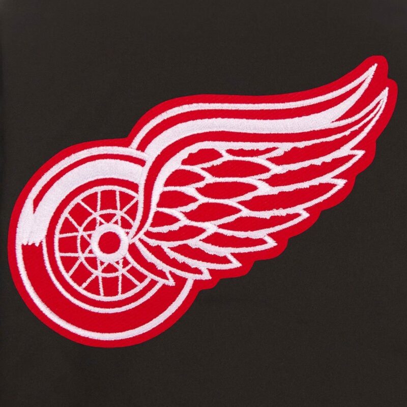 Detroit Red Wings Front-Hit Poly Twill Black Jacket