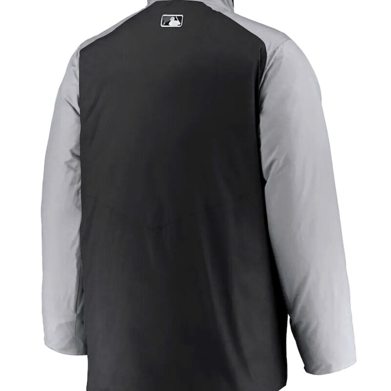 Detroit Tigers Dugout Performance Black and Gray Jacket