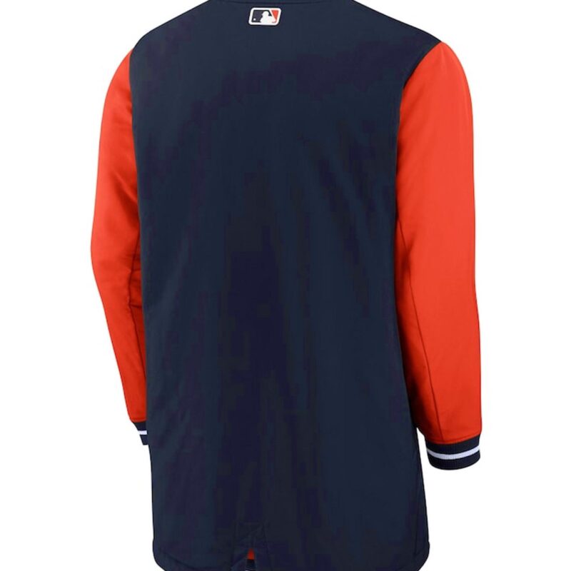 Detroit Tigers Dugout Performance Navy and Orange Jacket
