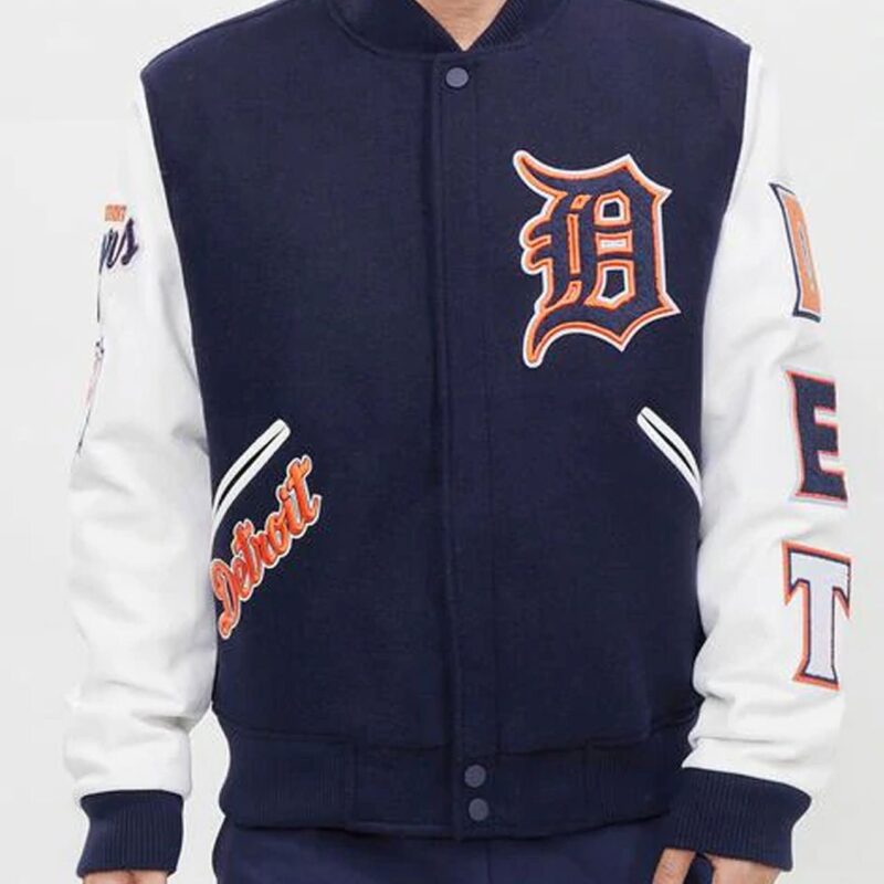 Detroit Tigers Logo Varsity Jacket