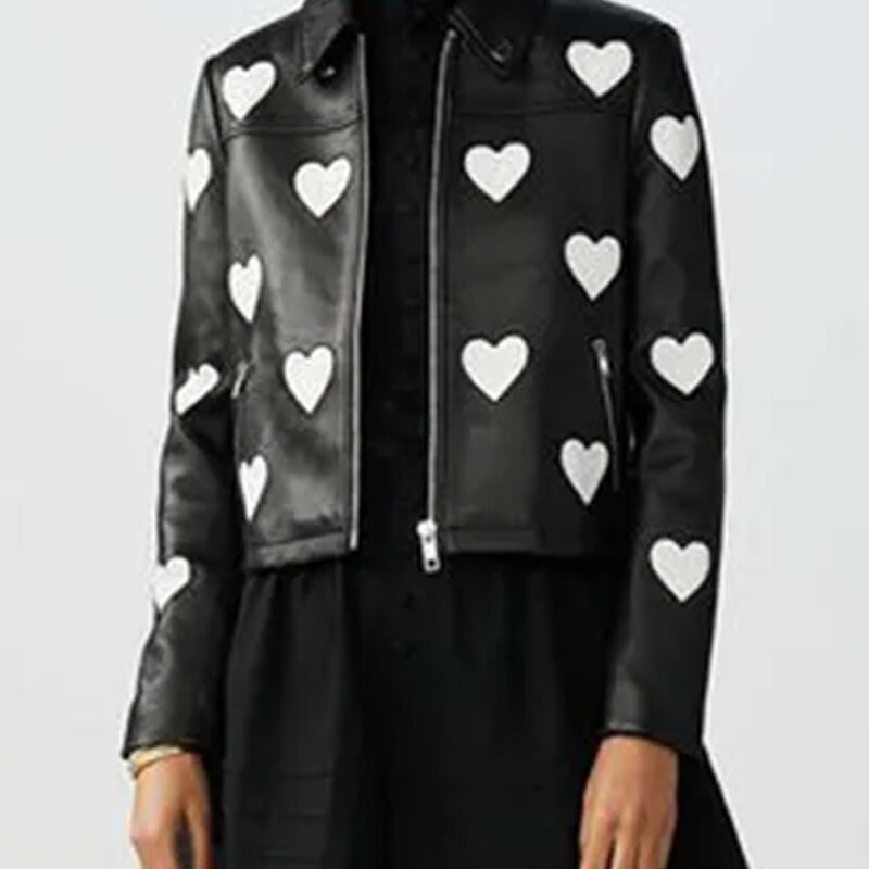 The Today Show Donna Farizan Maje Heart Leather Jacket