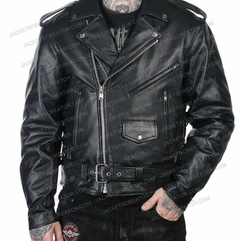 Stranger Things Season 4 Joseph Quinn Biker Leather Jacket