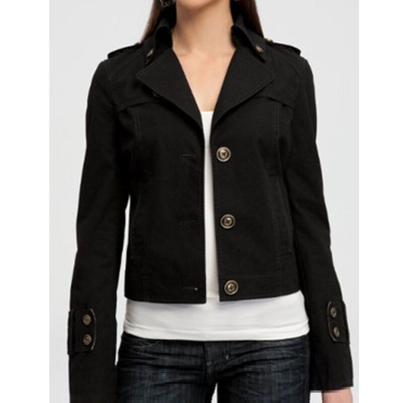 The Vampire Diaries S02 Nina Dobrev Black Wool Jacket