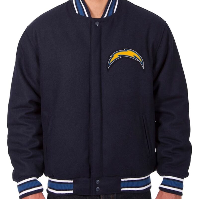 Los Angeles Chargers Navy Varsity Wool Jacket