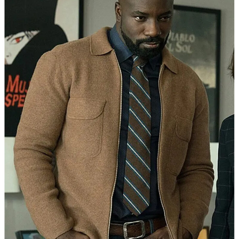 Evil Mike Colter Brown Wool Jacket