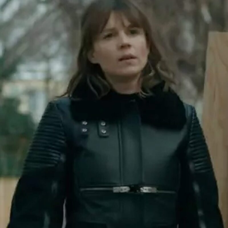 Evil Season 3 Katja Herbers Bomber Leather Jacket