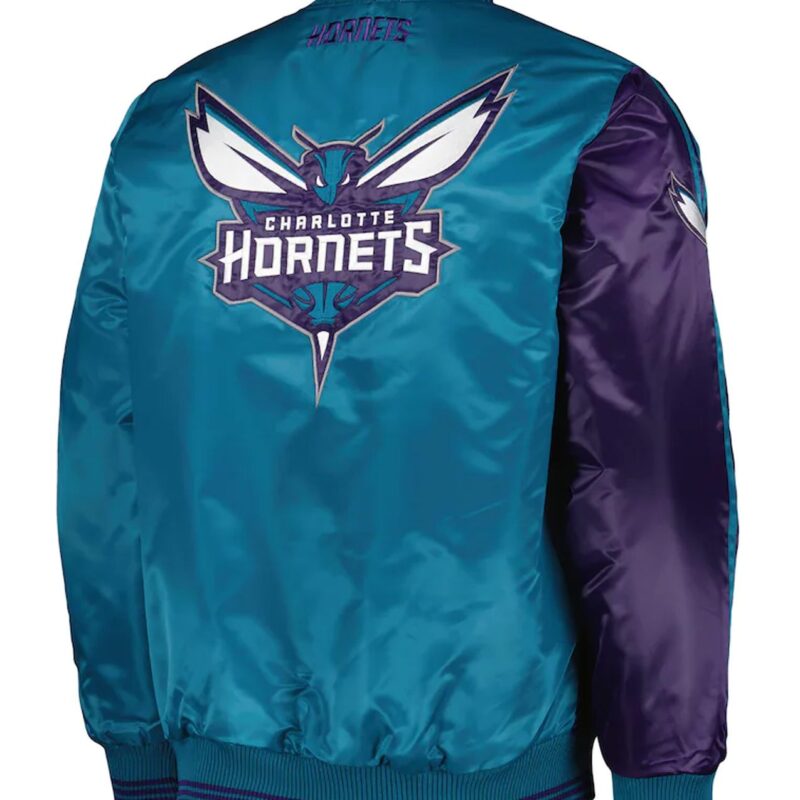 Fast Break Charlotte Hornets Purple and Teal Jacket