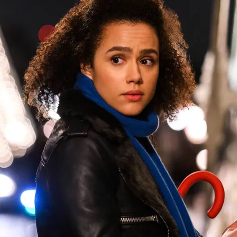 Four Weddings and a Funeral Nathalie Emmanuel Leather Jacket