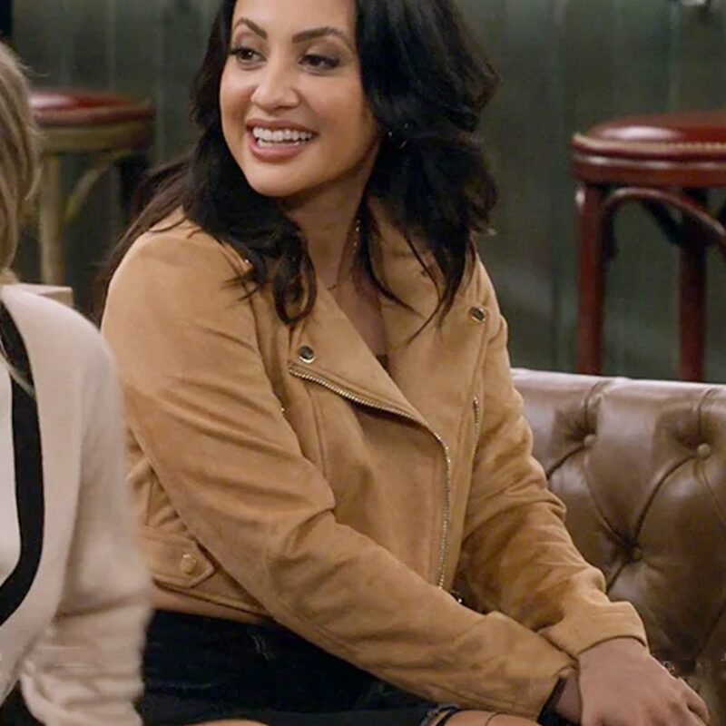 How I Met Your Father Francia Raisa Suede Cropped Jacket