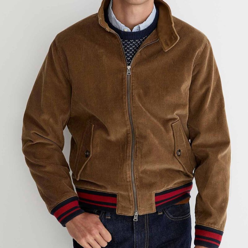 Damson Idris Snowfall Corduroy Varsity Jacket