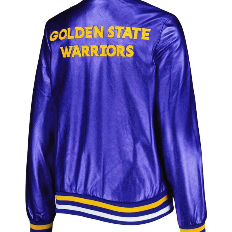 Golden State Warriors Metallic Royal Jacket