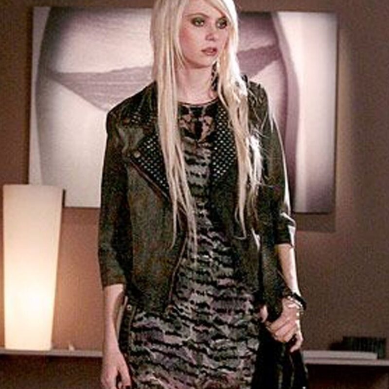 Gossip Girl Season 3 Taylor Momsen Gray Denim Jacket