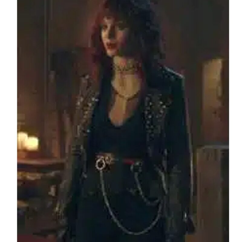 Gotham Knights Olivia Rose Keegan Studded Leather Jacket