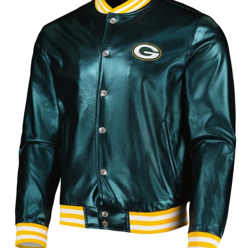 Green Bay Packers Metallic Green Jacket