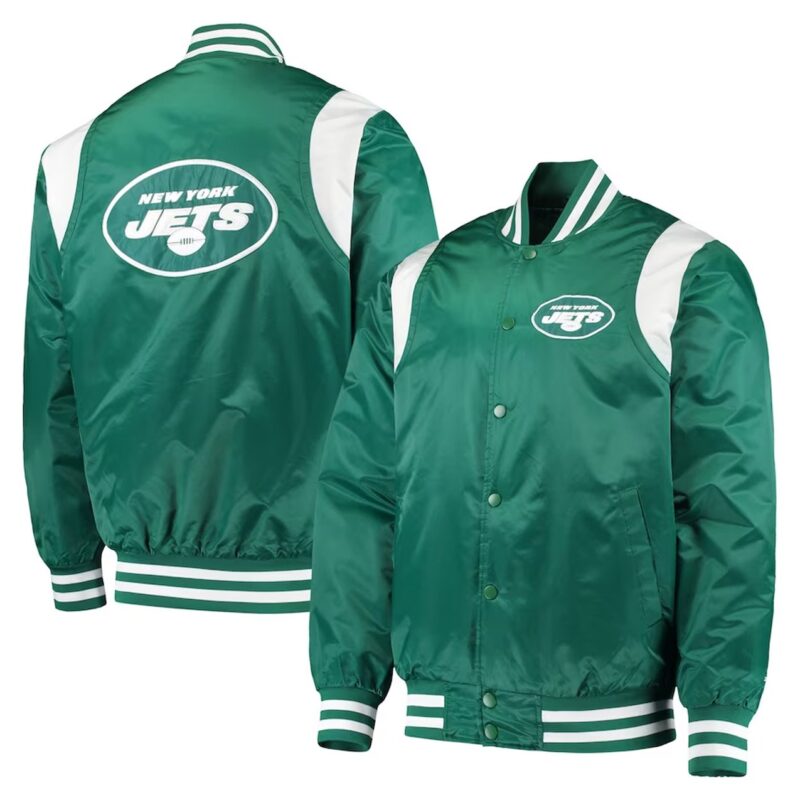 Green New York Jets Prime Time Satin Jacket