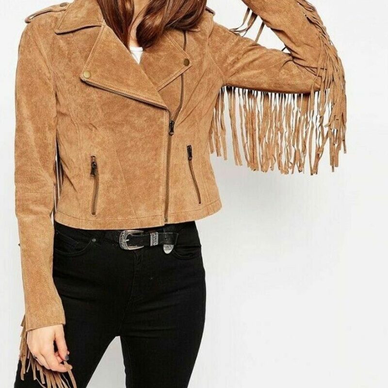 Pretty Little Liars S06 Ashley Benson Fringe Suede Jacket