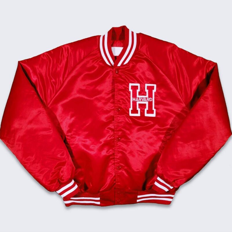 80’s Harvard Crimson Red Bomber Jacket