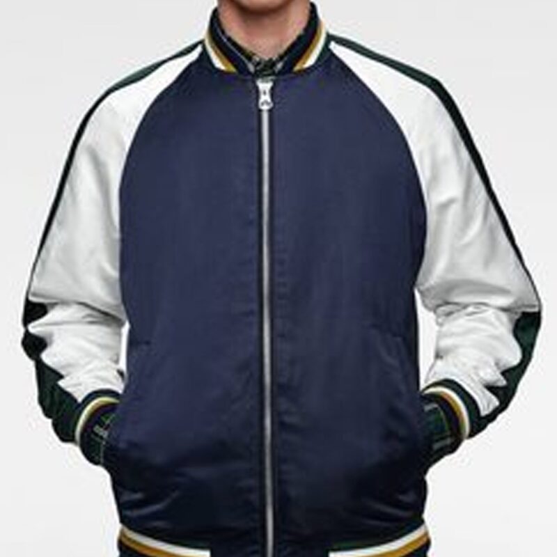 High School Musical Frankie Rodriguez Blue and White Bomber Jacket