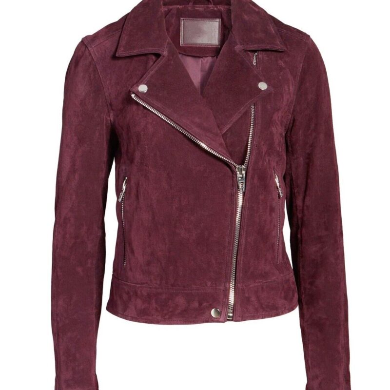 Legacies S01 Danielle Rose Russell Maroon Suede Jacket