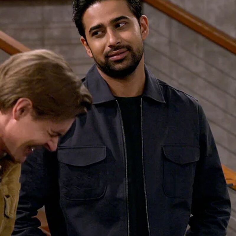 How I Met Your Father Suraj Sharma Black Corduroy Jacket