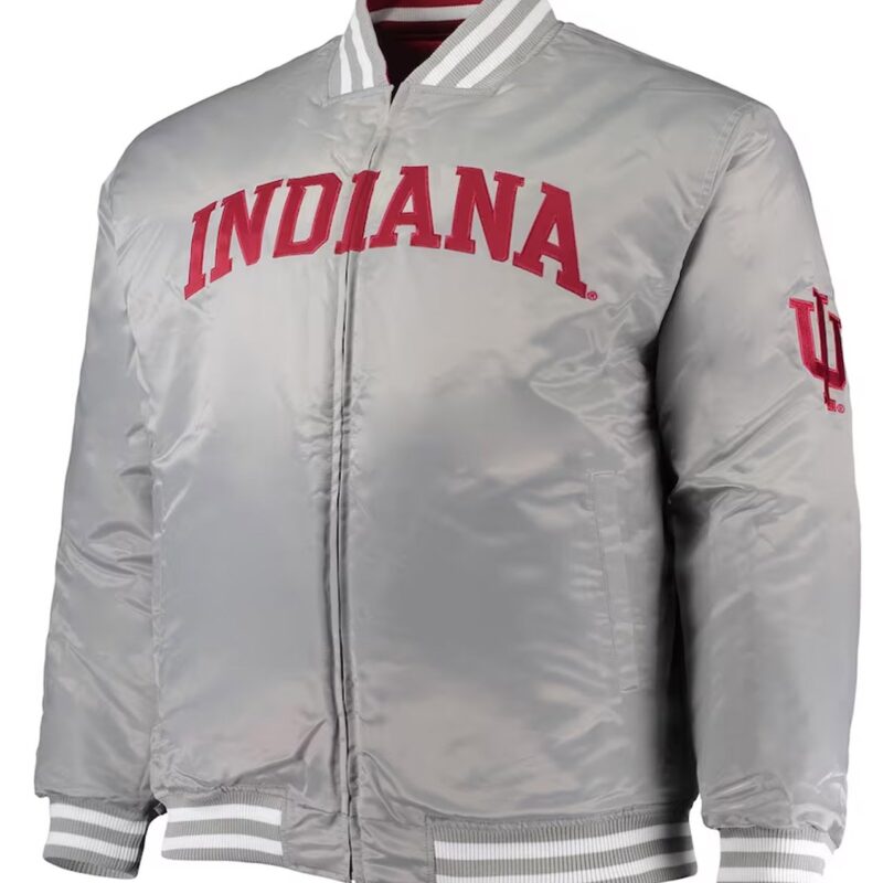 Indiana Hoosiers Gray Satin Jacket