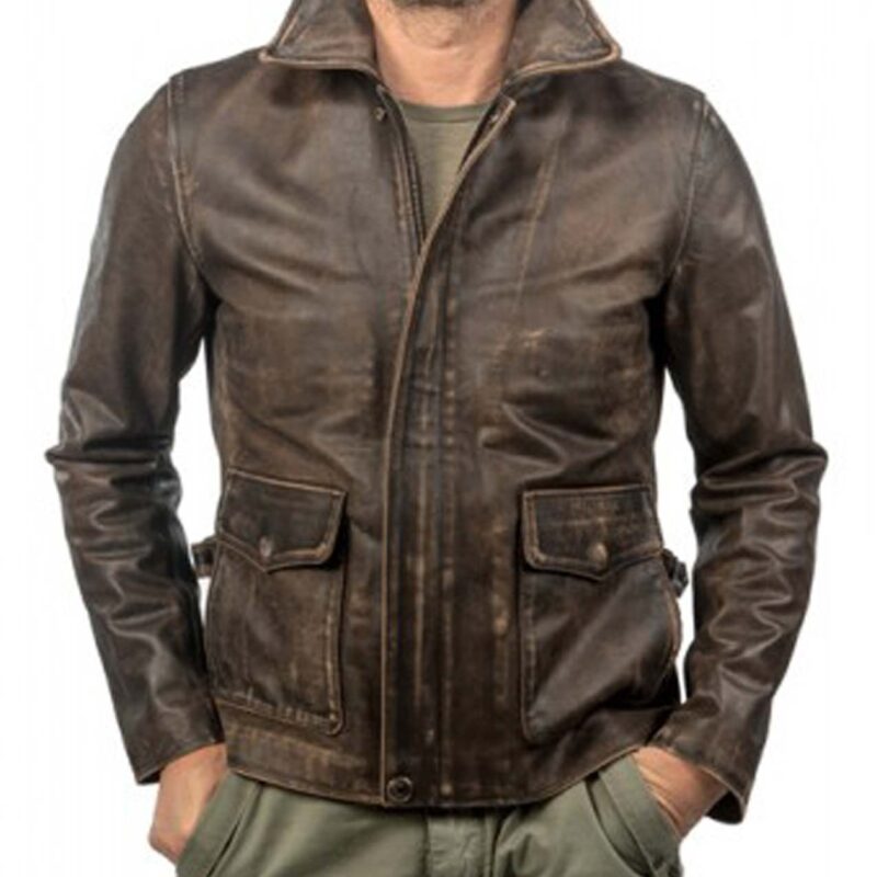 Indiana Jones Vintage Brown Leather Jacket