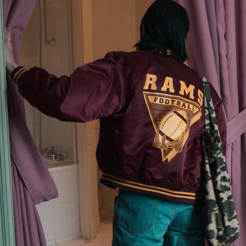 Irma Vep Devon Ross Maroon Bomber Jacket