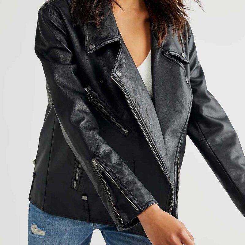 Women’s Jealousy Leather Moto Jacket